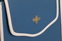 Lucky Bees Bolso de Hombro Azul y Crema